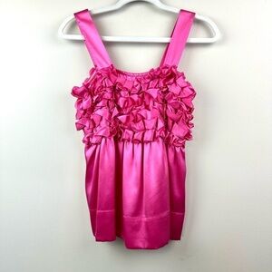 SEE by CHLOE - 100% Silk Ruffle Top Size 8 NWT